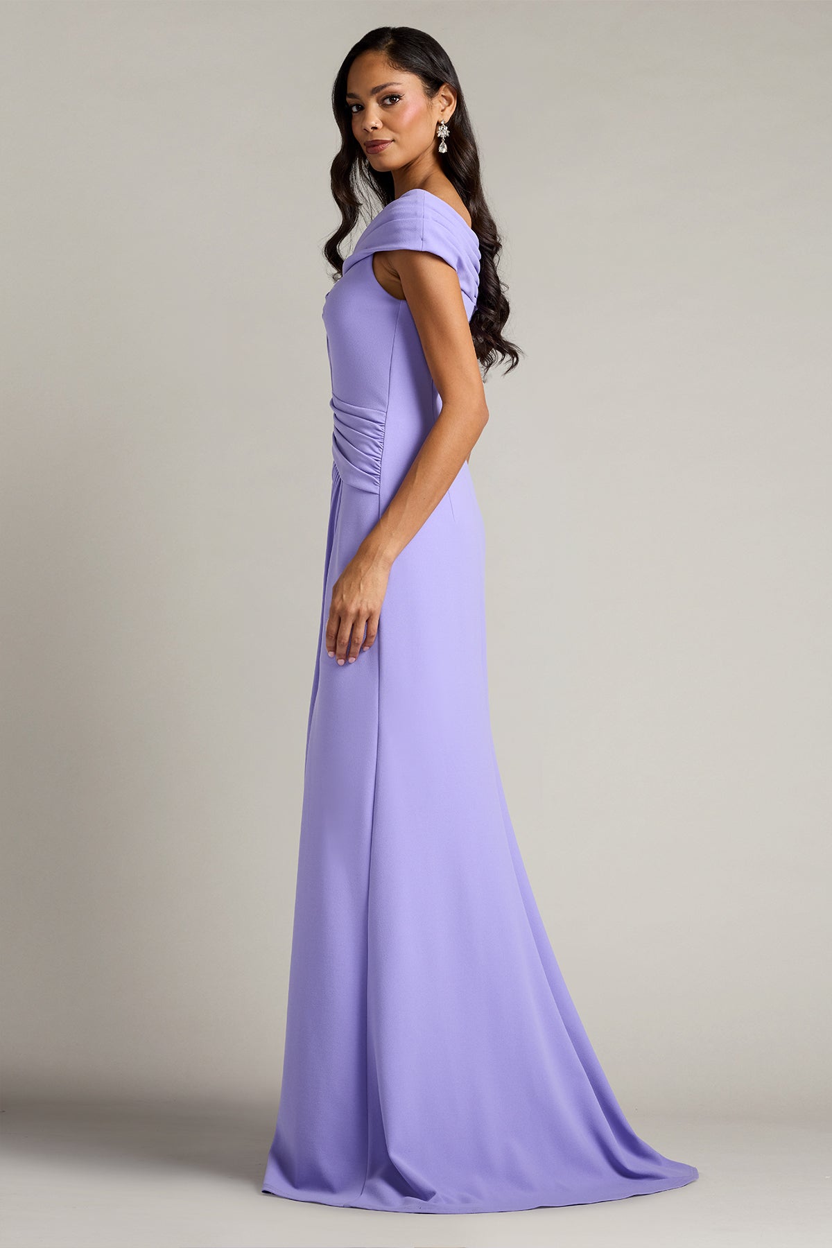 Bruner Draped Crepe Gown