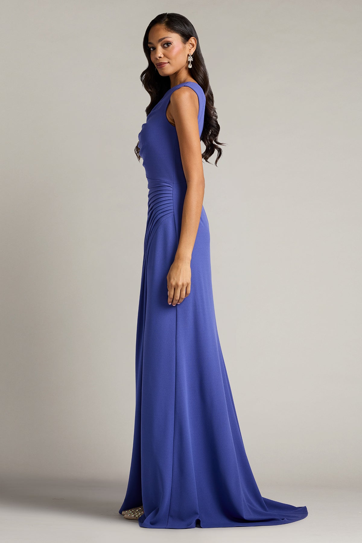 Lohner One-Shoulder Draped Gown