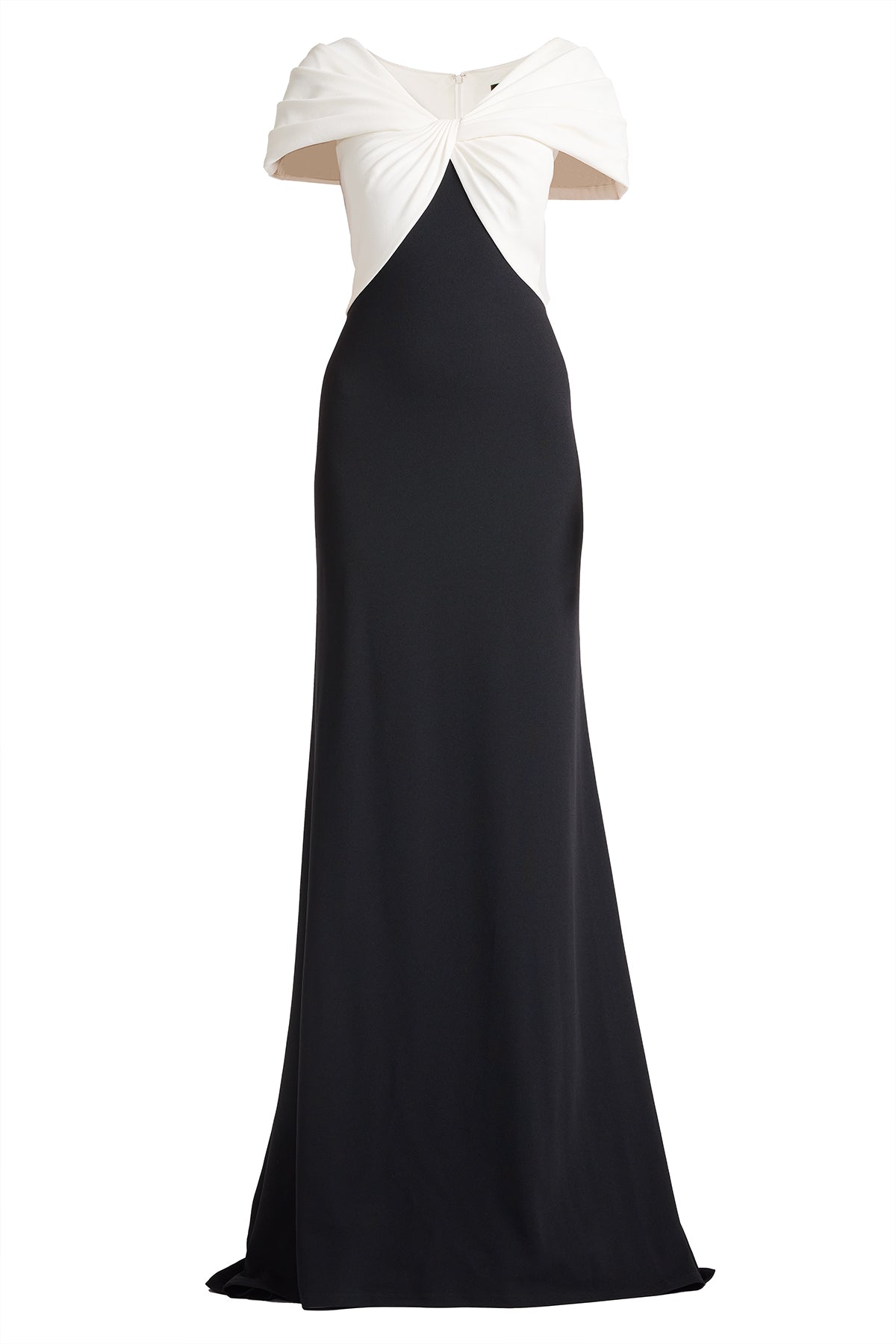 Rafner Twist Neck Gown-IV/BK Ghost