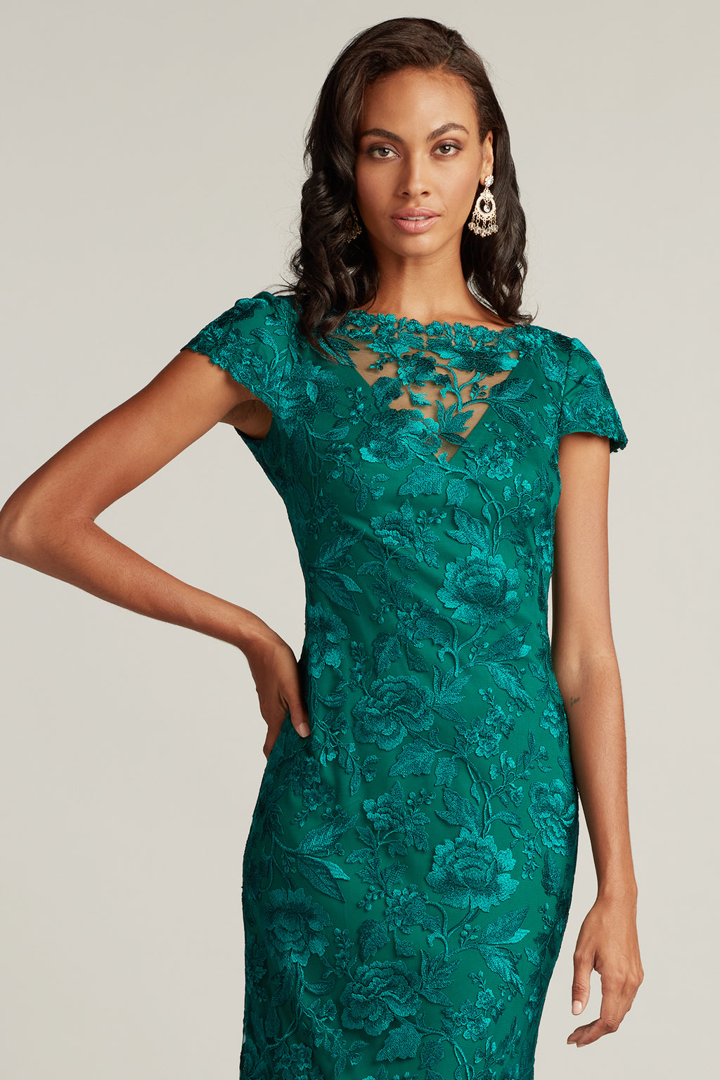 Oran Embroidered Tulle Gown-MALAC Crop