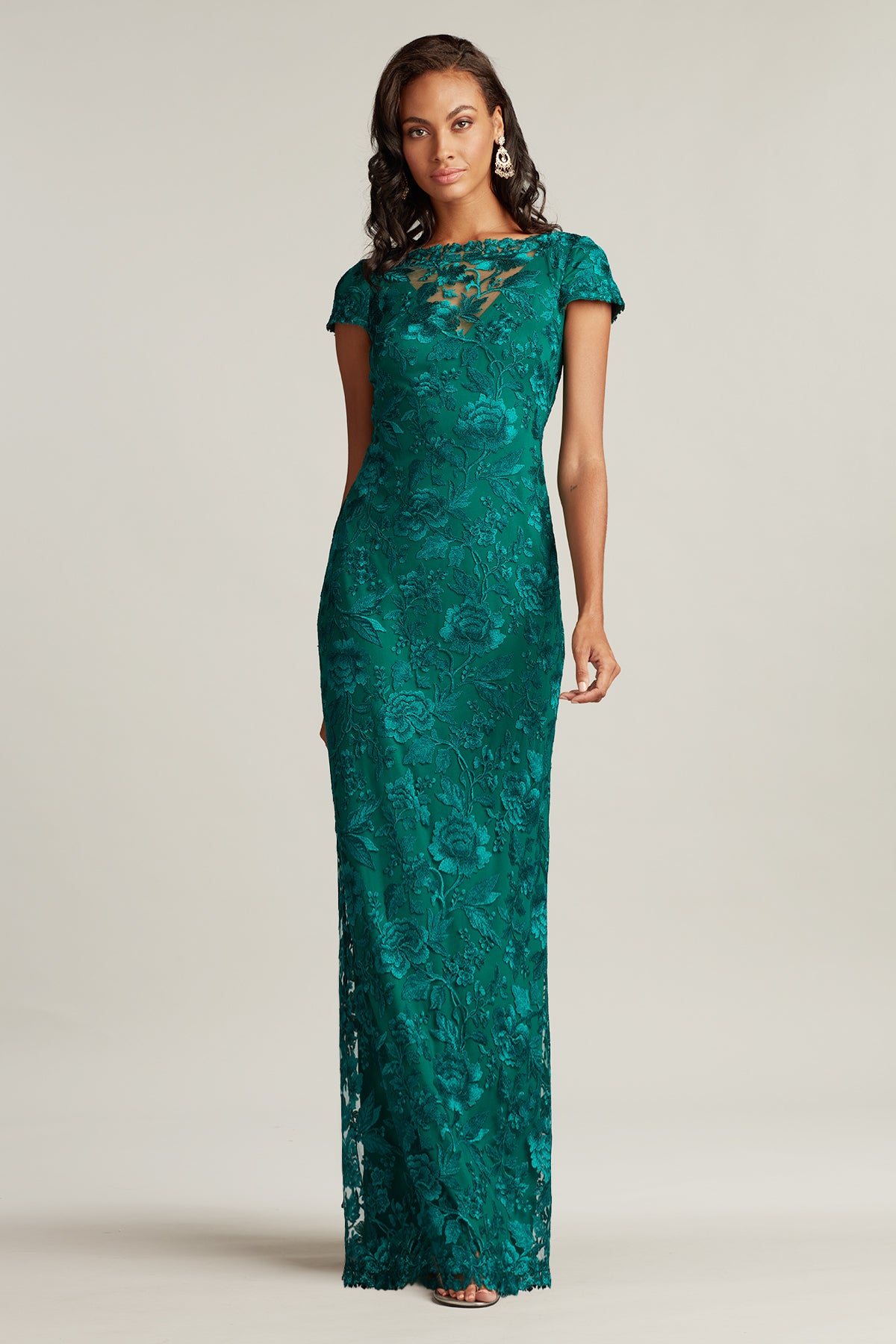 Oran Embroidered Tulle Gown-MALAC Front