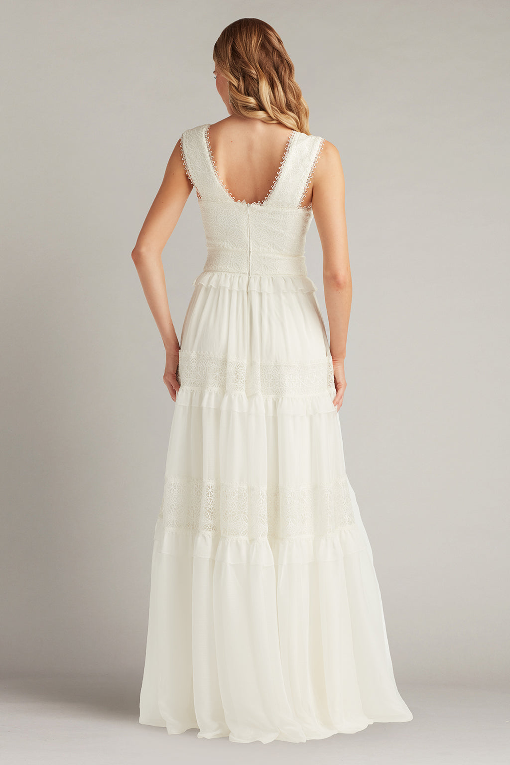 Shiva Tiered Embroidered Tulle Gown – Tadashi Shoji Official Online Boutique