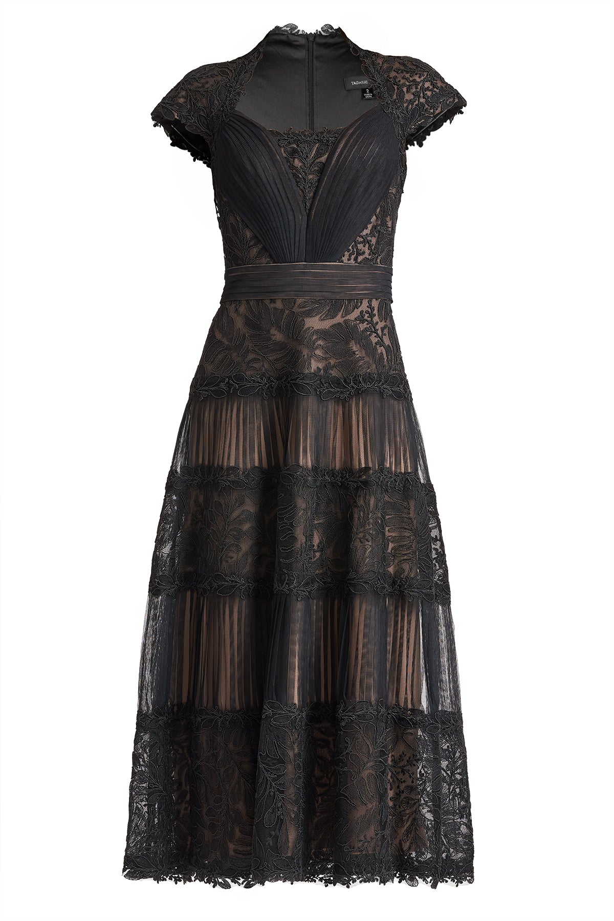 Boette Lace Tea-Length Dress-BK/ND Ghost