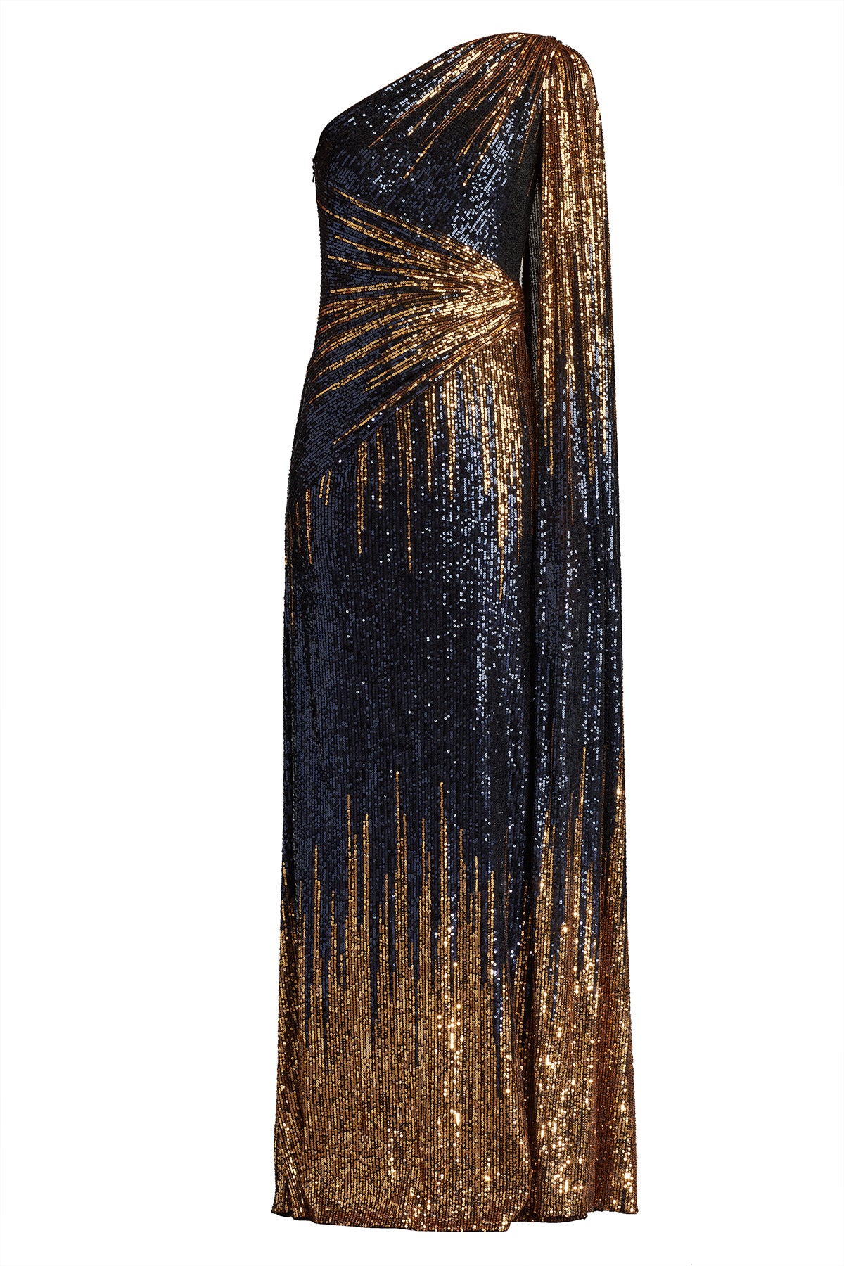 Marseille Sequin Cape-Sleeve Gown – Tadashi Shoji Official Online