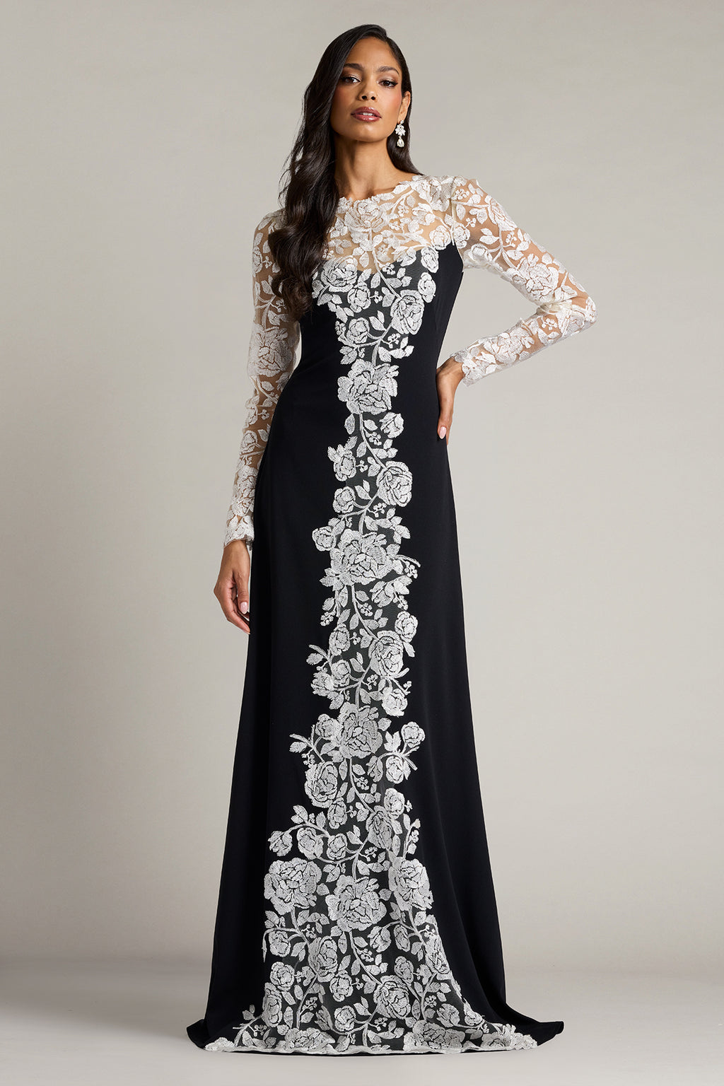 Kalico Embroidered Illusion Gown