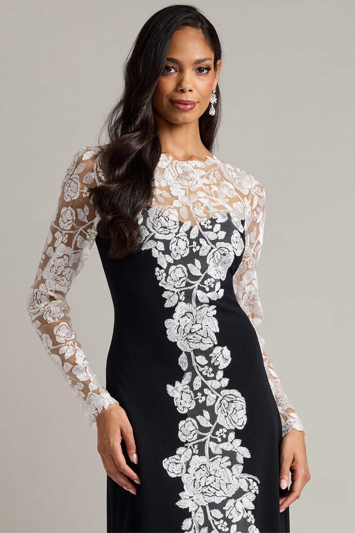 Kalico Embroidered Illusion Gown