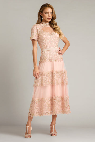 Stelly Lotus Embroidered Tulle Midi Dress – Tadashi Shoji Official