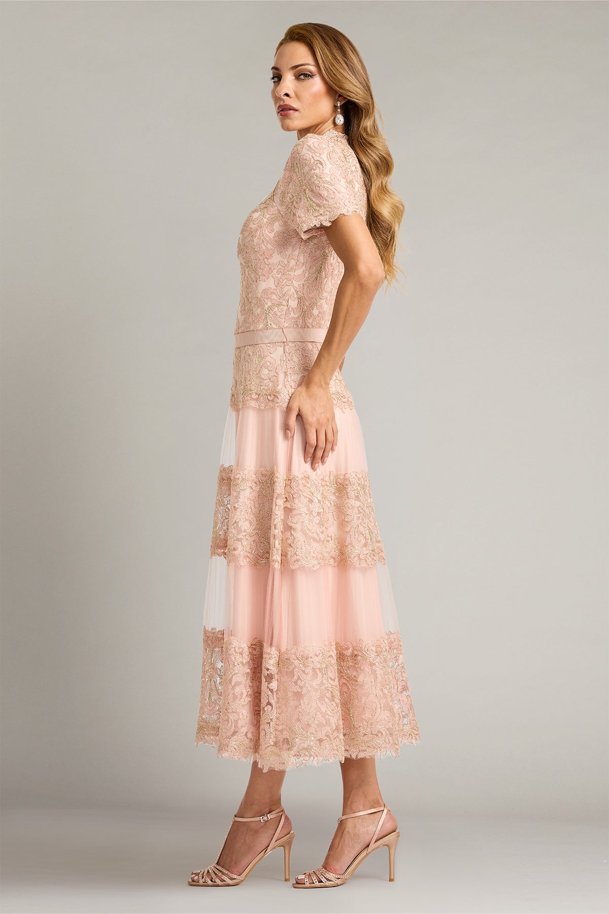 Stelly Lotus Embroidered Tulle Midi Dress – Tadashi Shoji Official