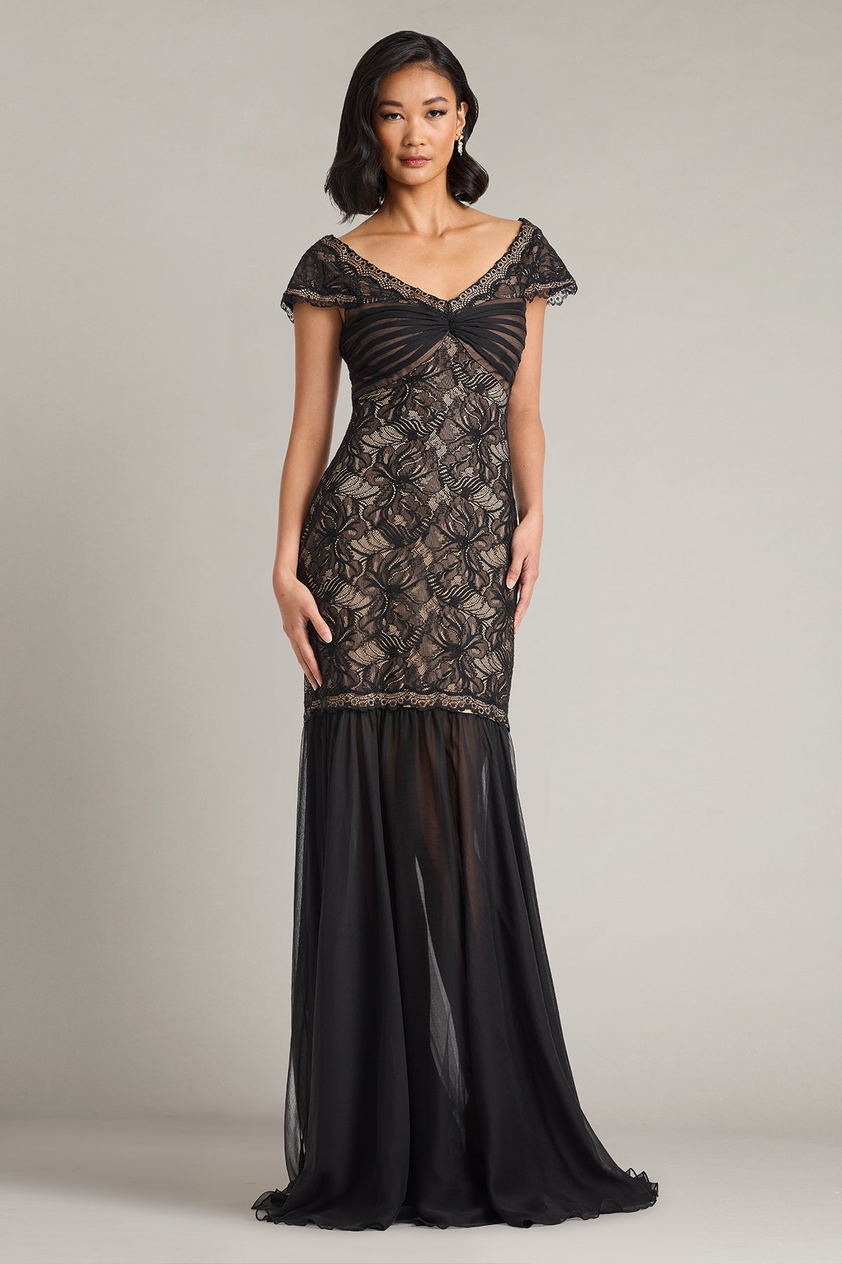 Sedora Orchid Lace Gown – Tadashi Shoji Official Online Boutique