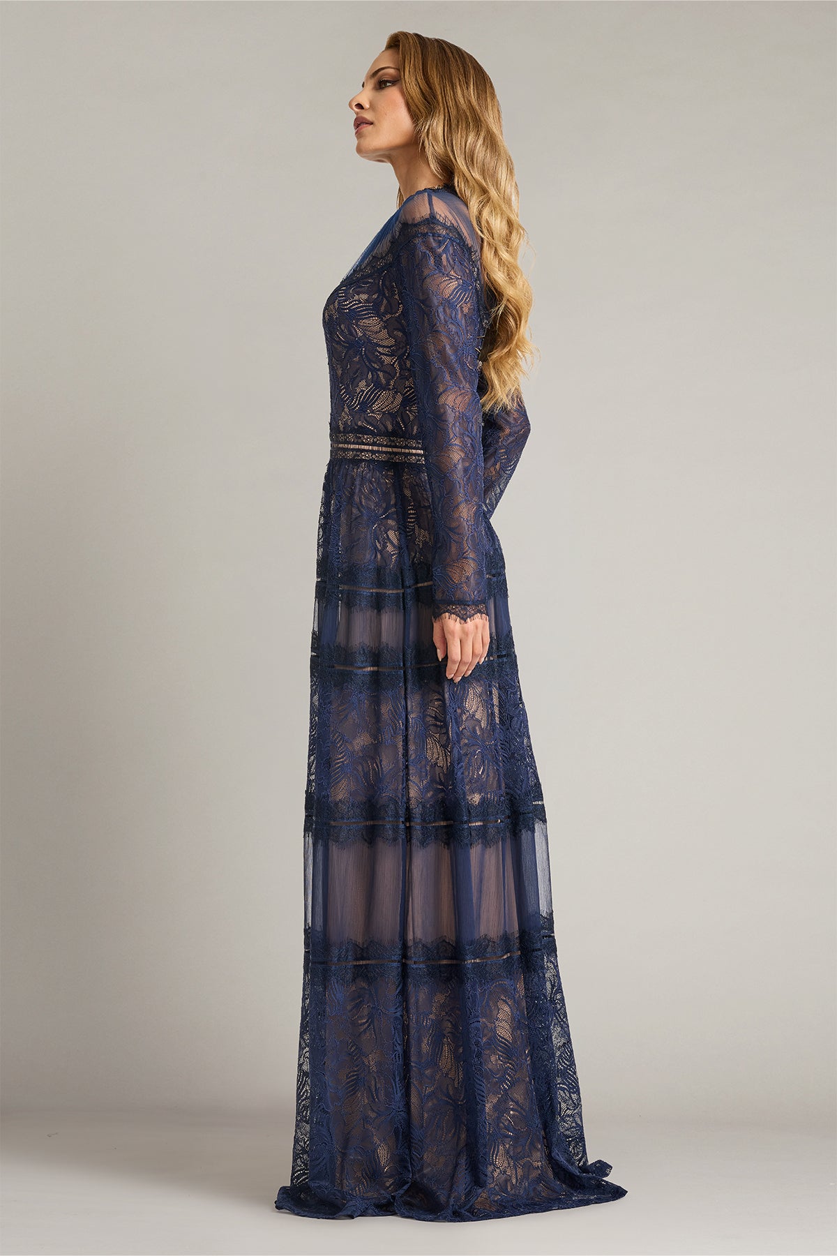 Debore Orchid Lace Gown