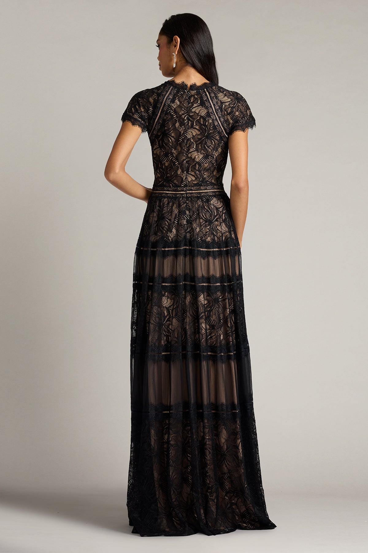 Ahern Orchid Lace Gown-BK/ND Back