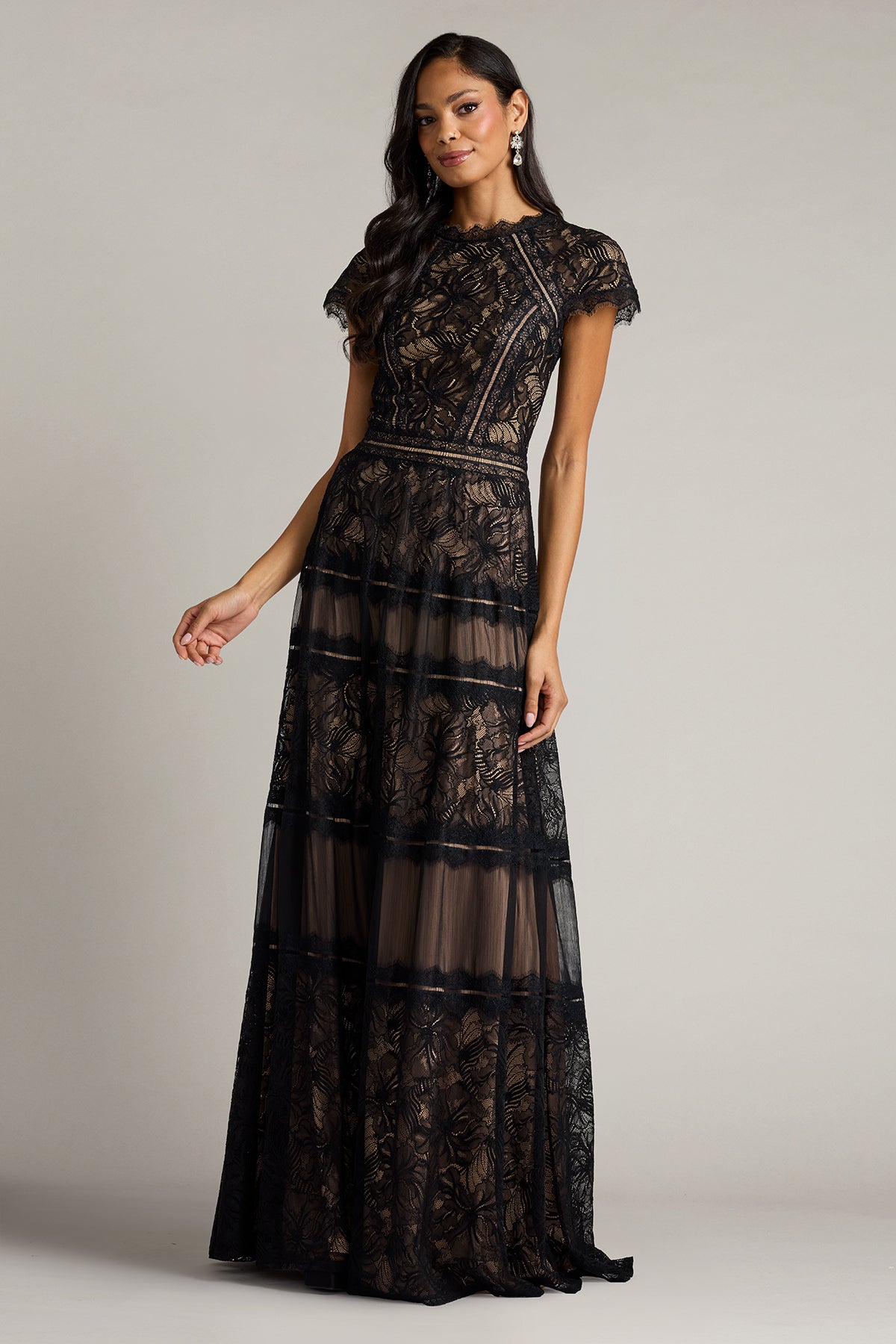 Ahern Orchid Lace Gown – Tadashi Shoji Official Online Boutique