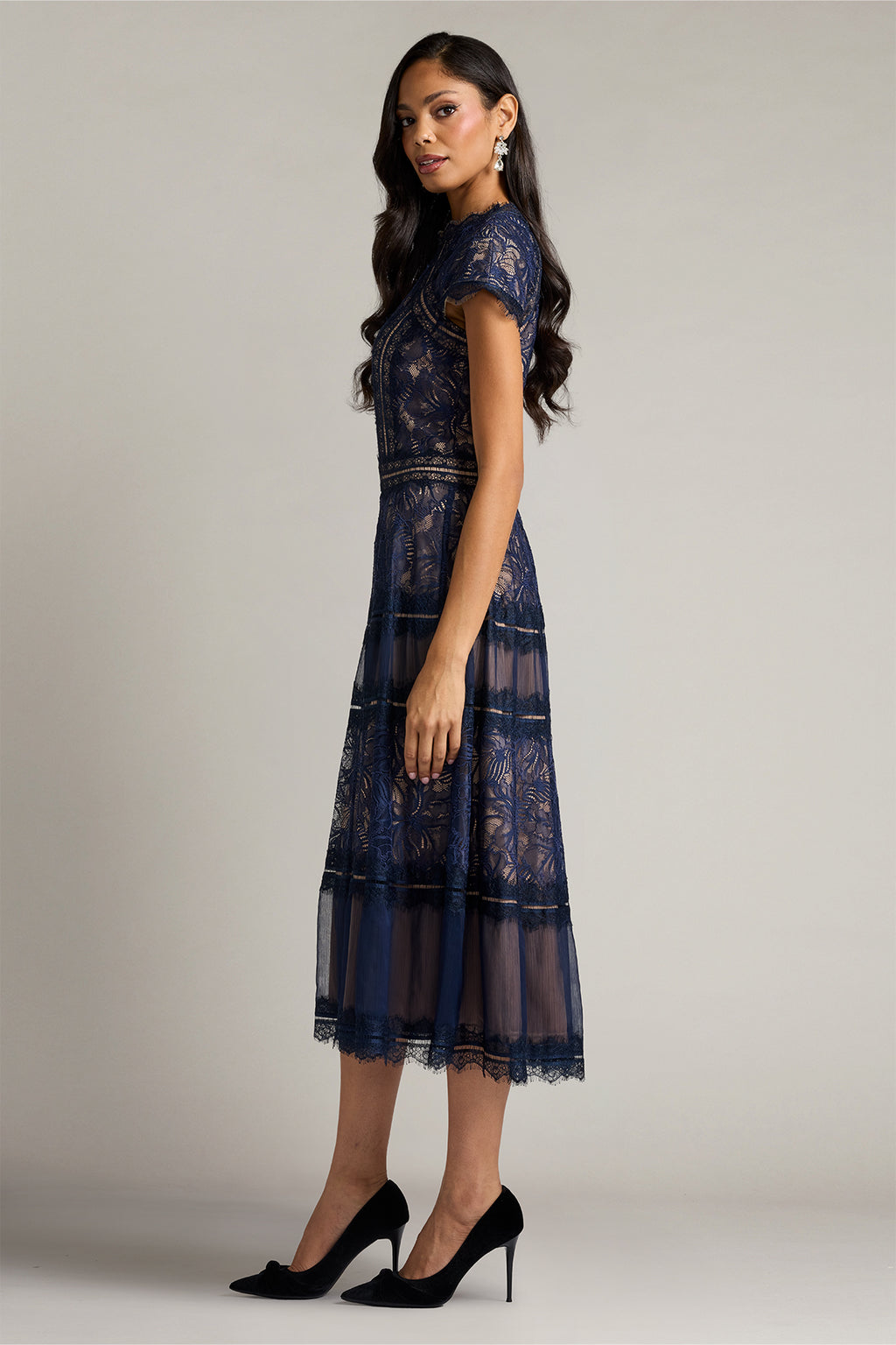Ahern Orchid Lace Midi Dress-RN/ND Side