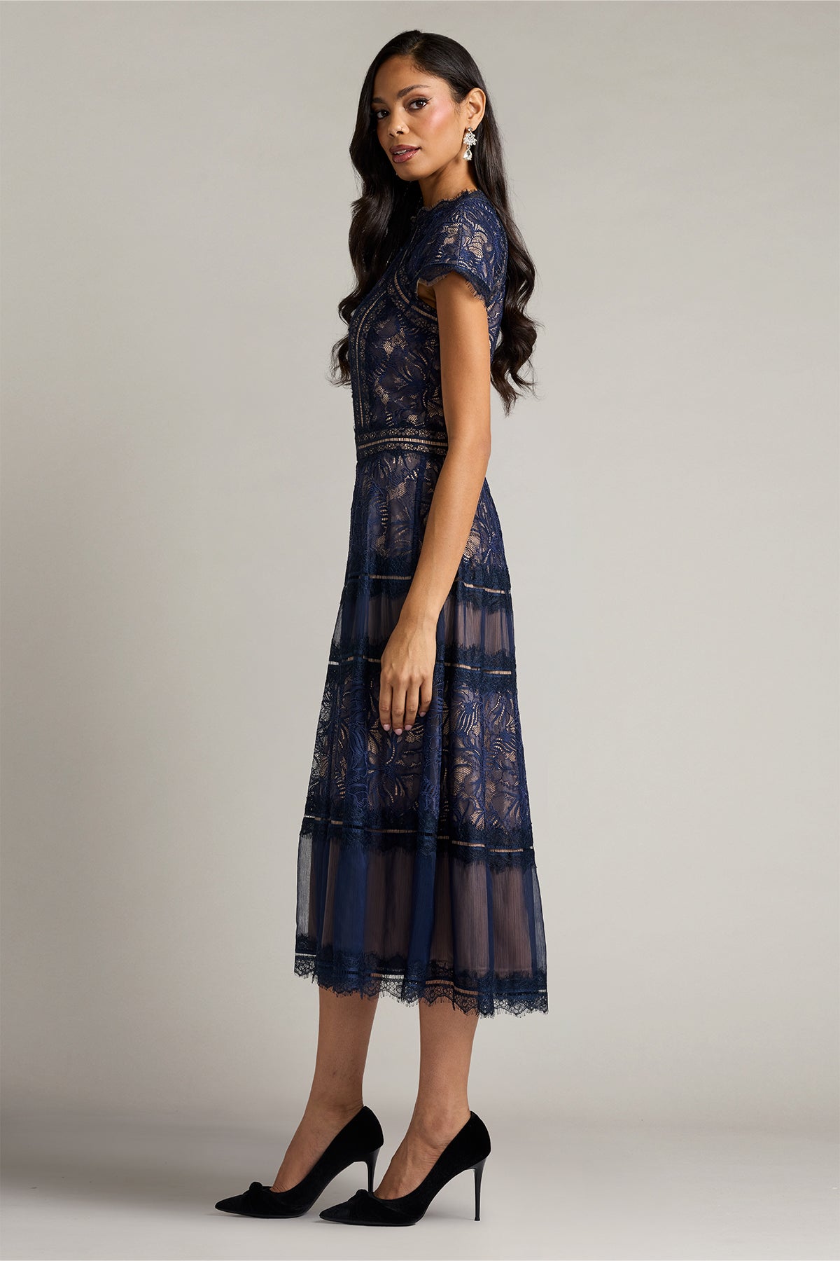 Ahern Orchid Lace Midi Dress-RN/ND Side