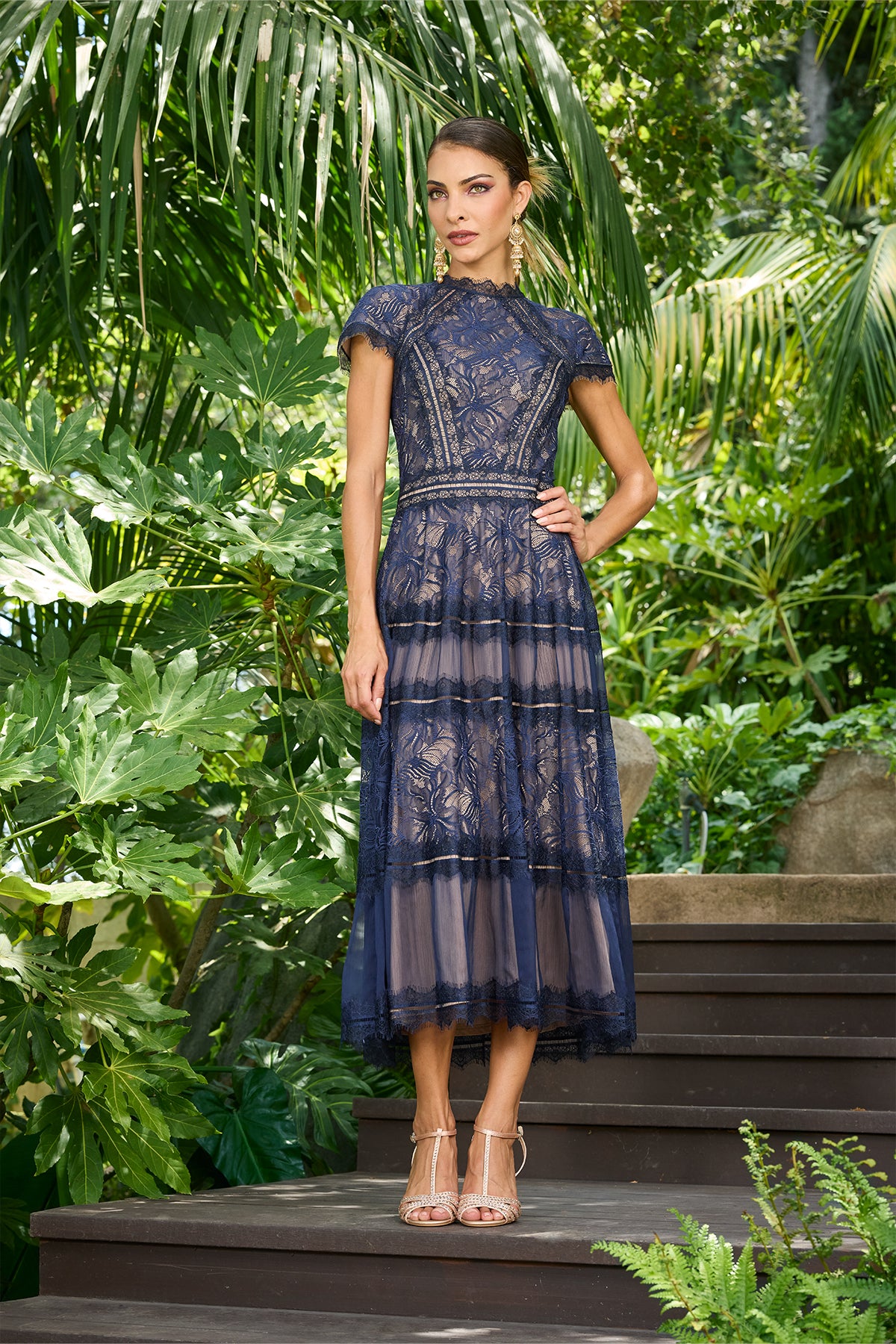 Ahern Orchid Lace Midi Dress – Tadashi Shoji Official Online Boutique
