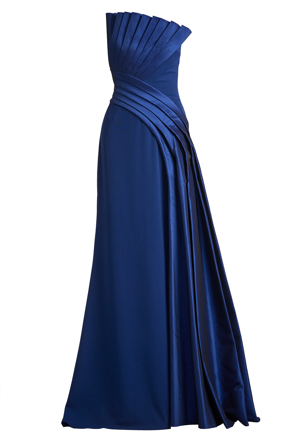 Belair Strapless Draped Gown-NAVY Ghost