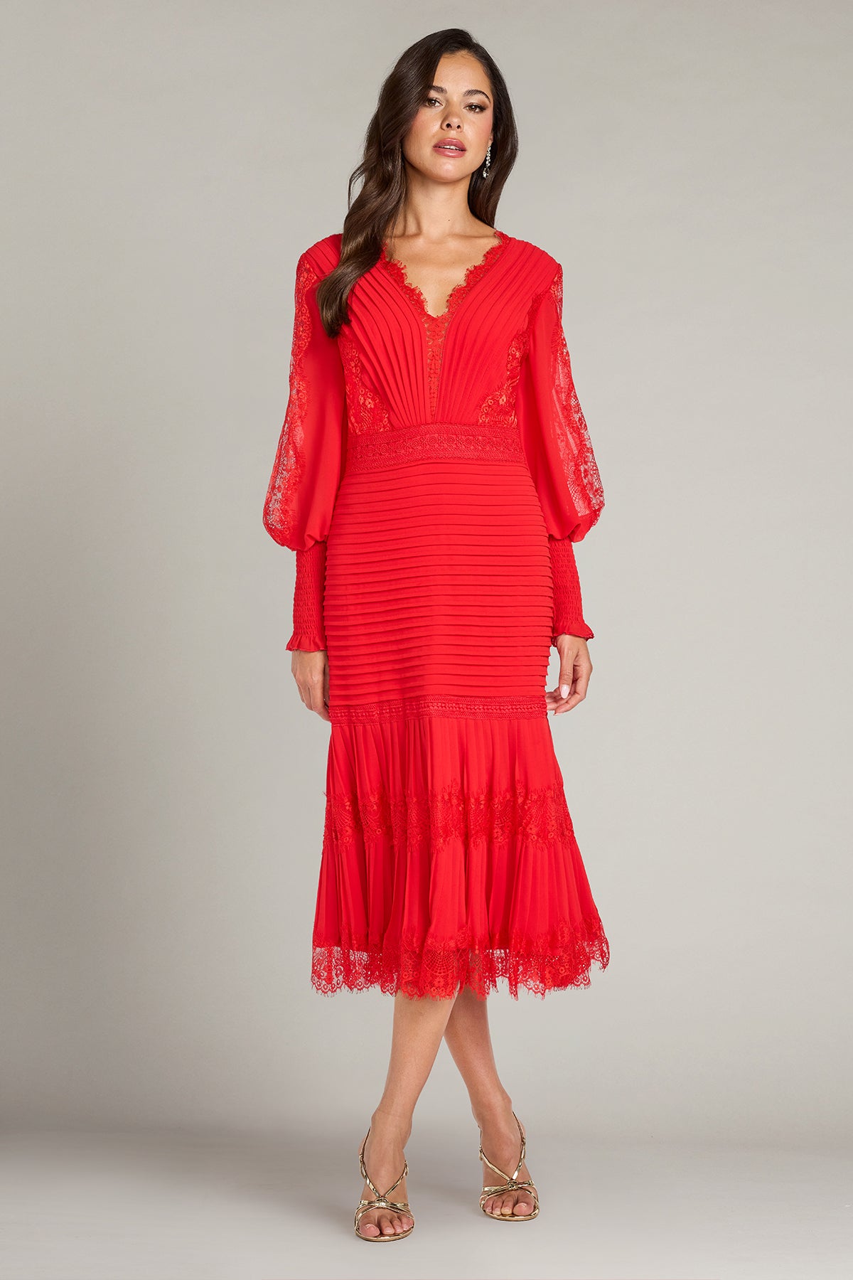 Nyssa Bishop Sleeve Dress-CHERY Front