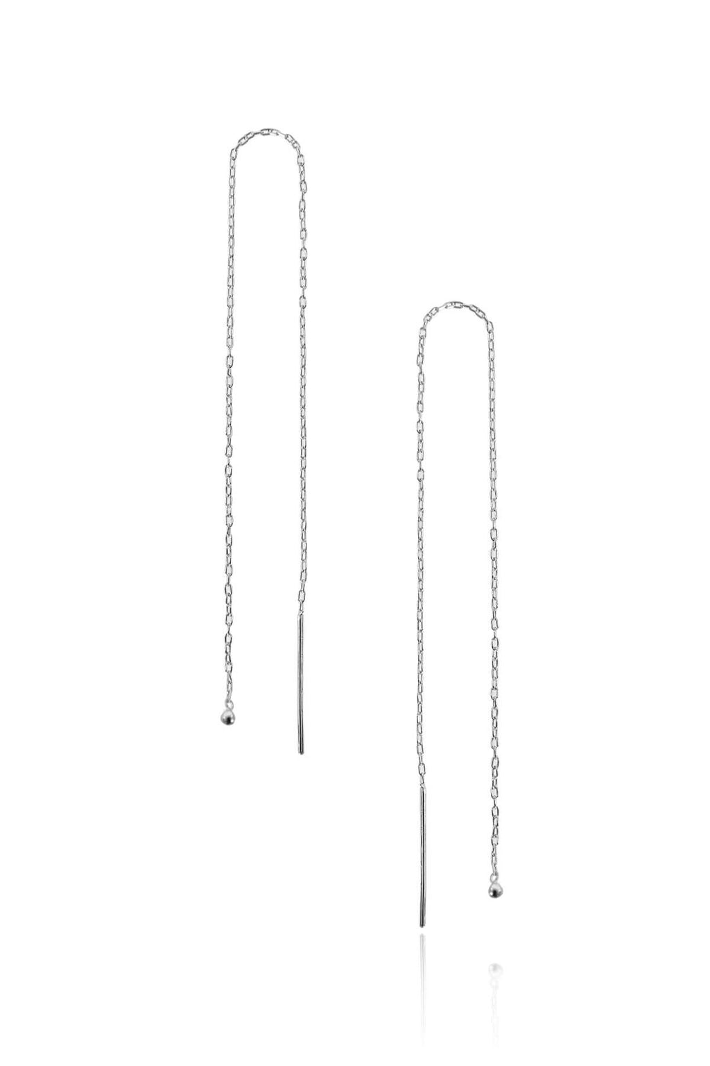 Tadashi Shoji - Silver Drop Long Earrings