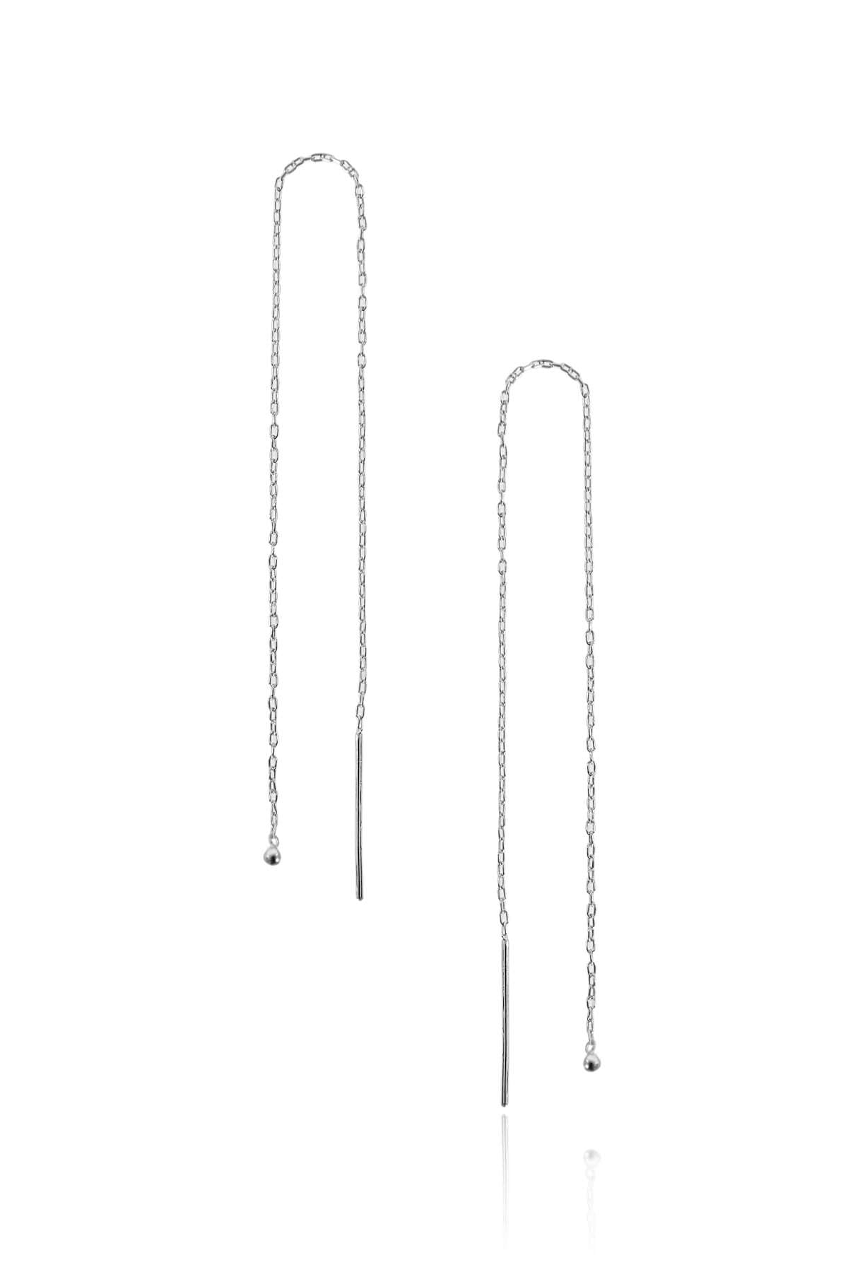 Tadashi Shoji - Silver Drop Long Earrings