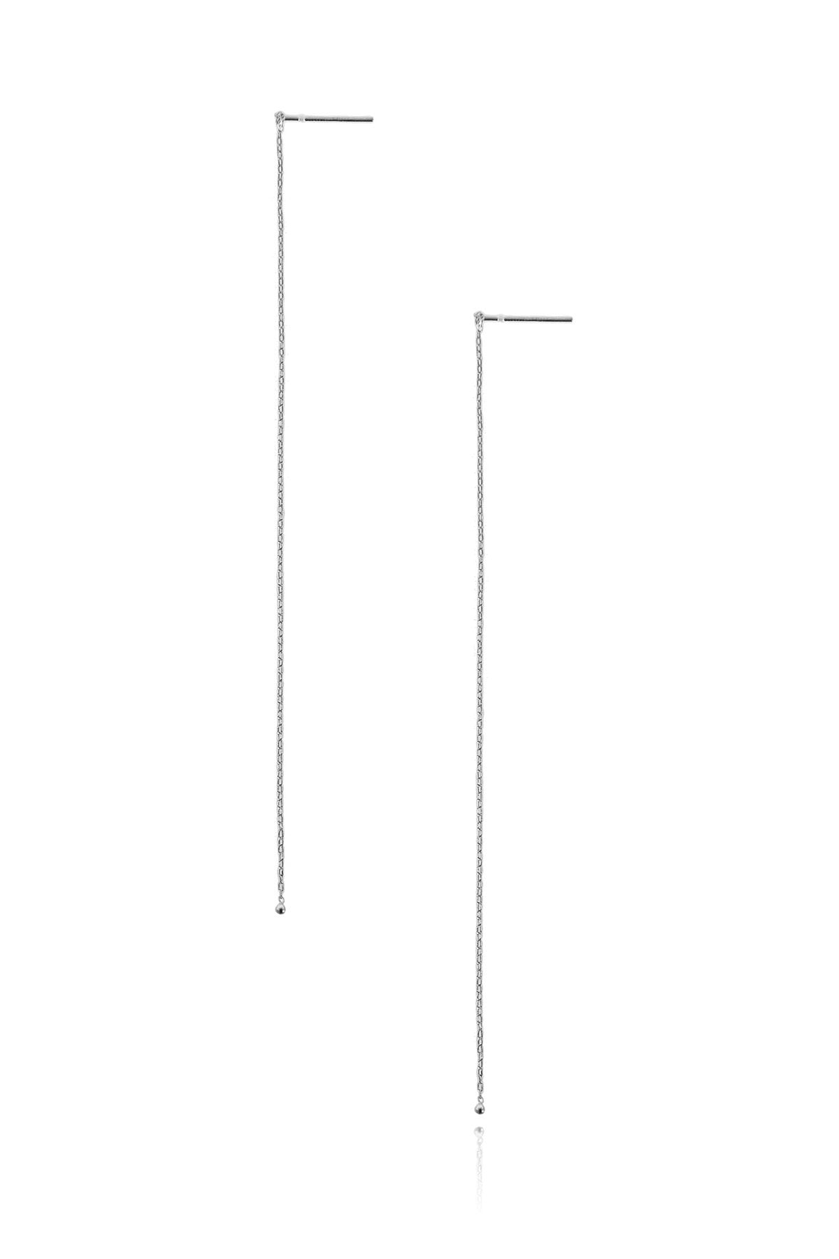 Tadashi Shoji - Silver Drop Long Earrings