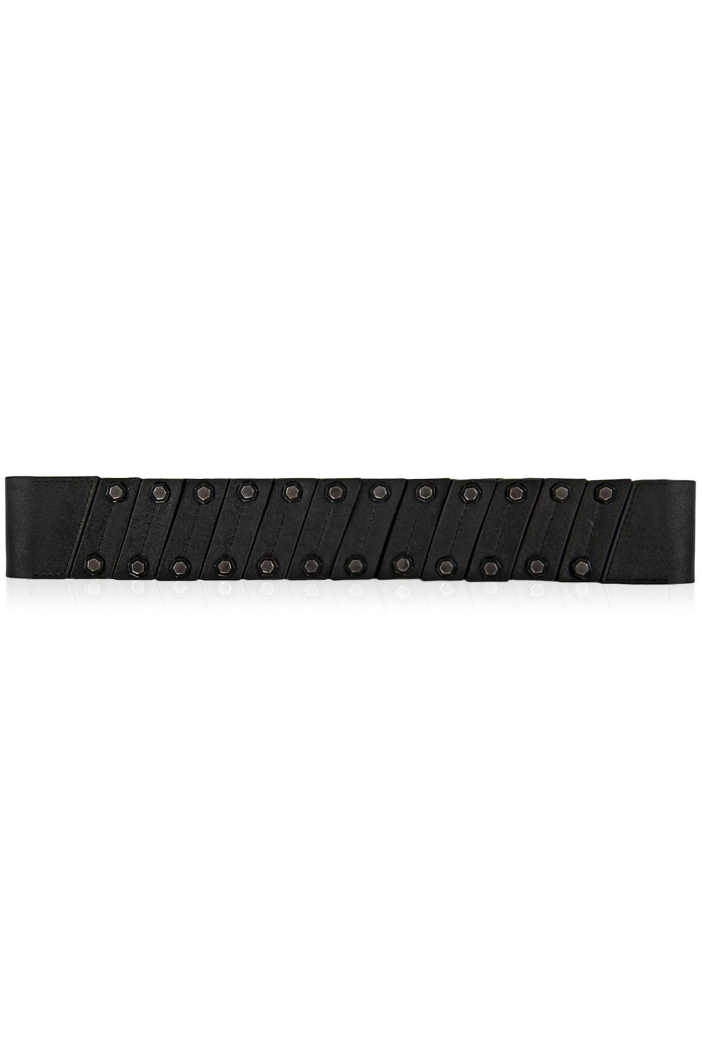 Tadashi Shoji - Metal-Plated Structured Paneled Belt