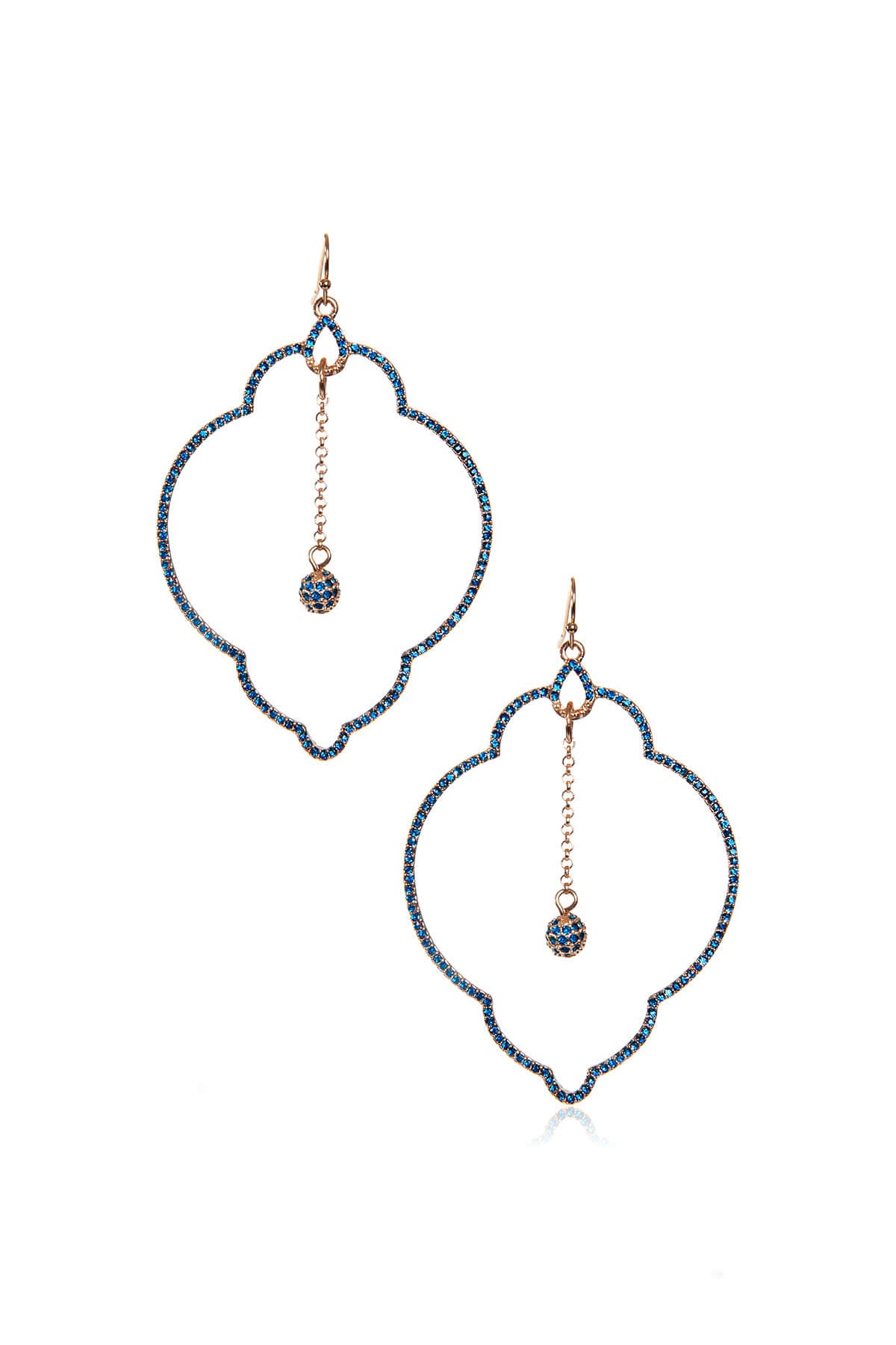 Aquamarine Crystal Hoop Earrings