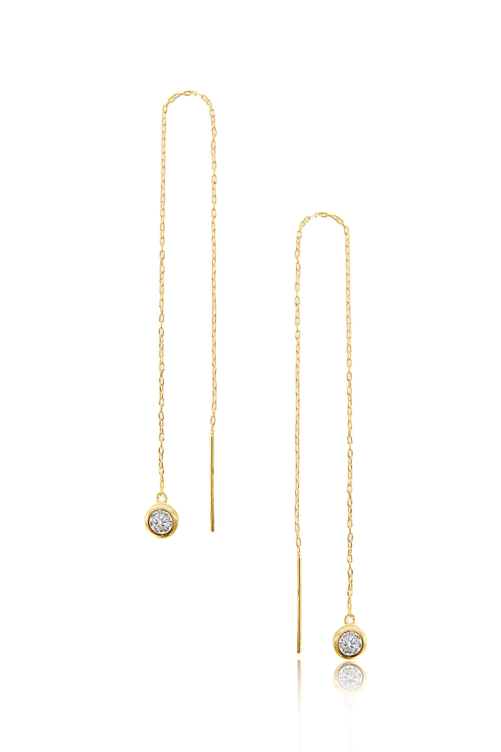 Tadashi Shoji - Gold Diamond Drop Long Earrings