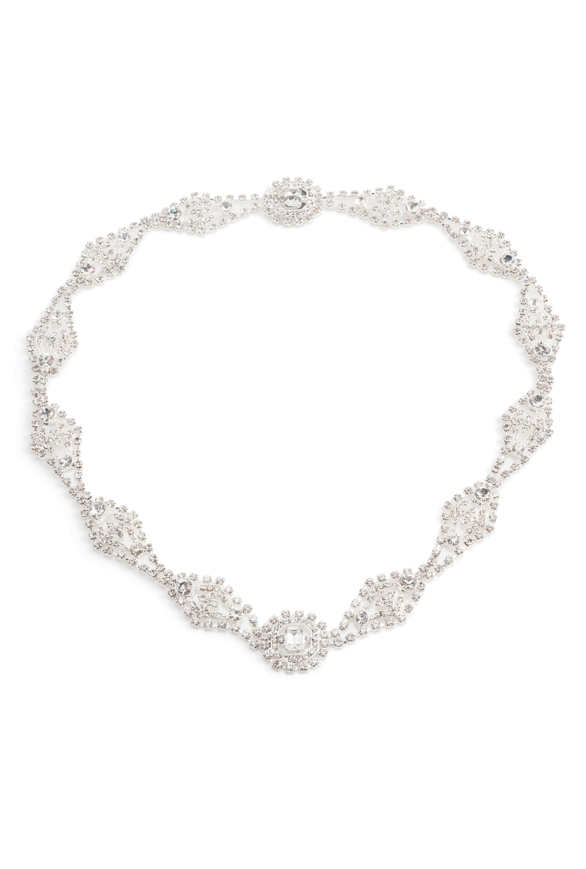 Tadashi Shoji x Bel Aire Bridal - Art Deco Rhinestone Motif Halo
