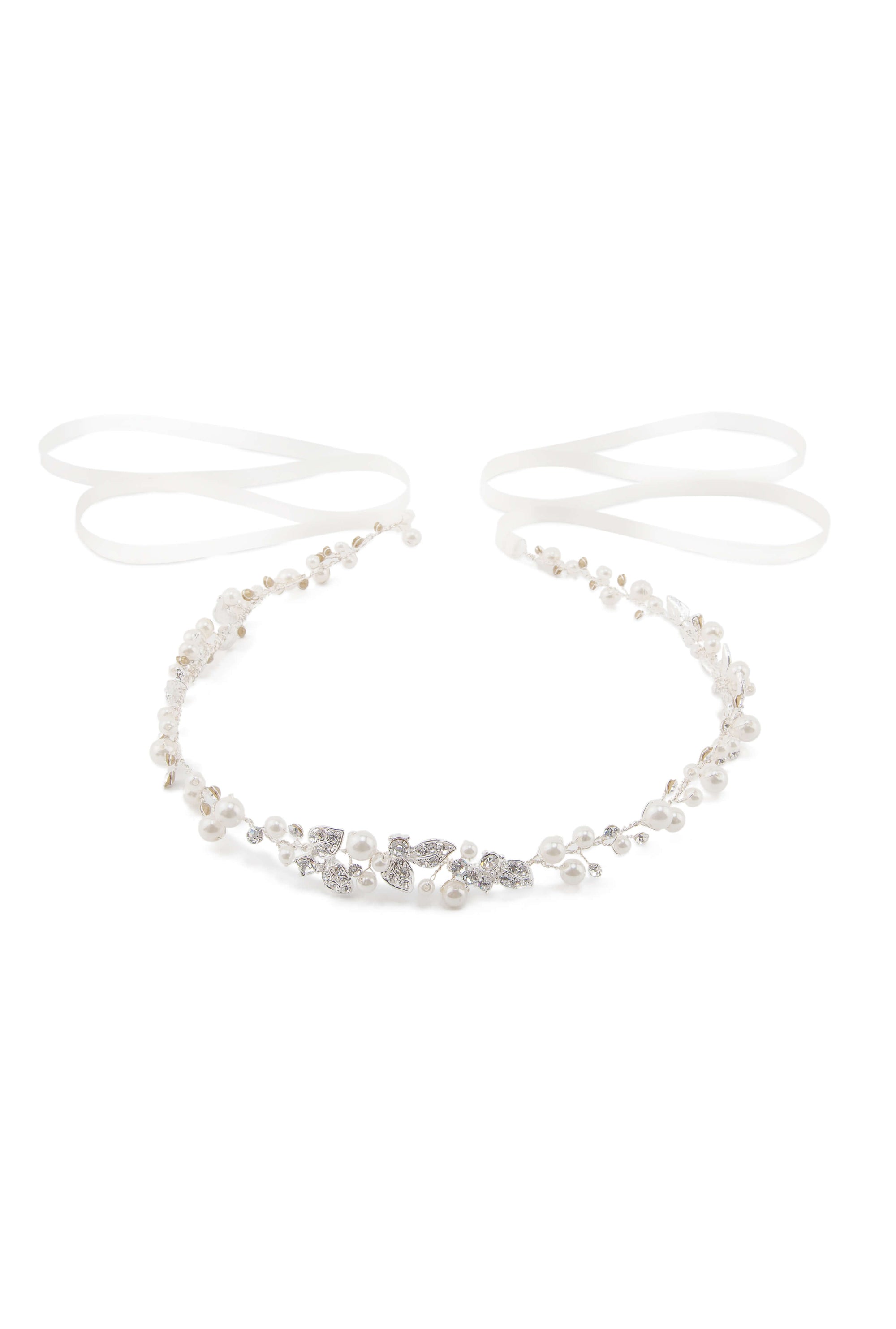 Tadashi Shoji x Bel Aire Bridal - Pearl and Rhinestone Garland with Ties