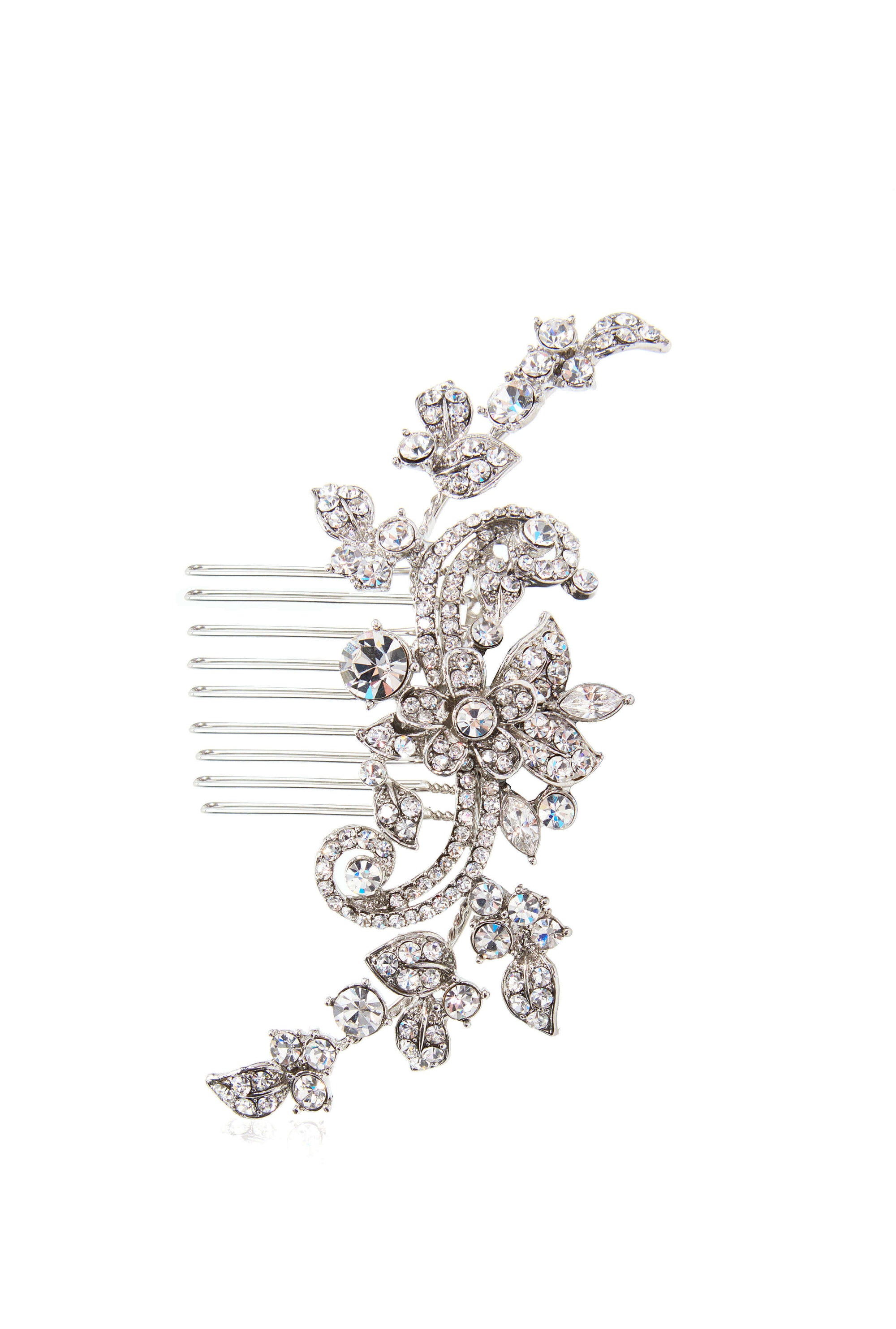 Tadashi Shoji x Bel Aire Bridal - Vintage - Inspired Rhinestone Swirl Comb