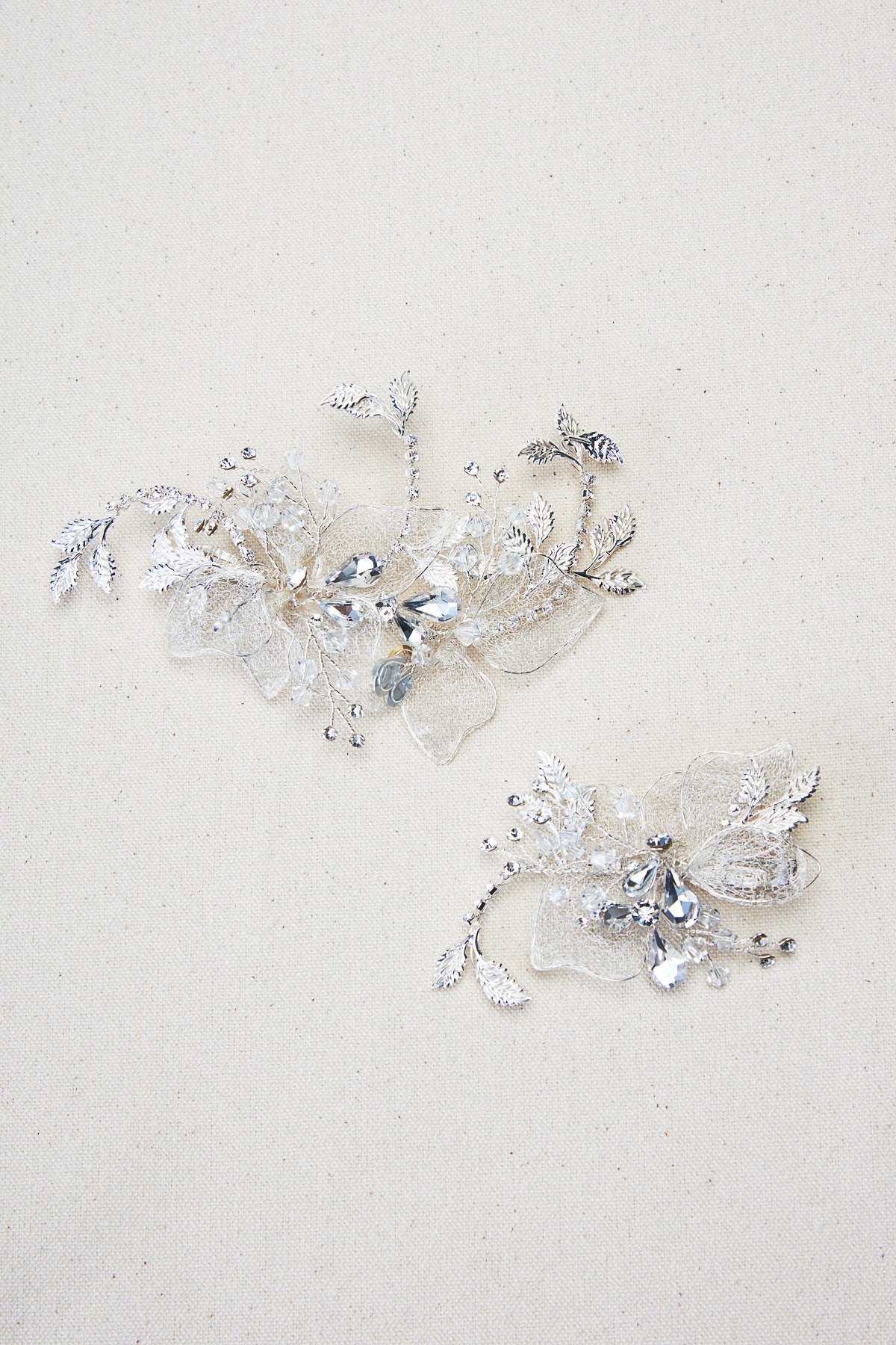 Tadashi Shoji - Nina Silver Petal Hair Pins