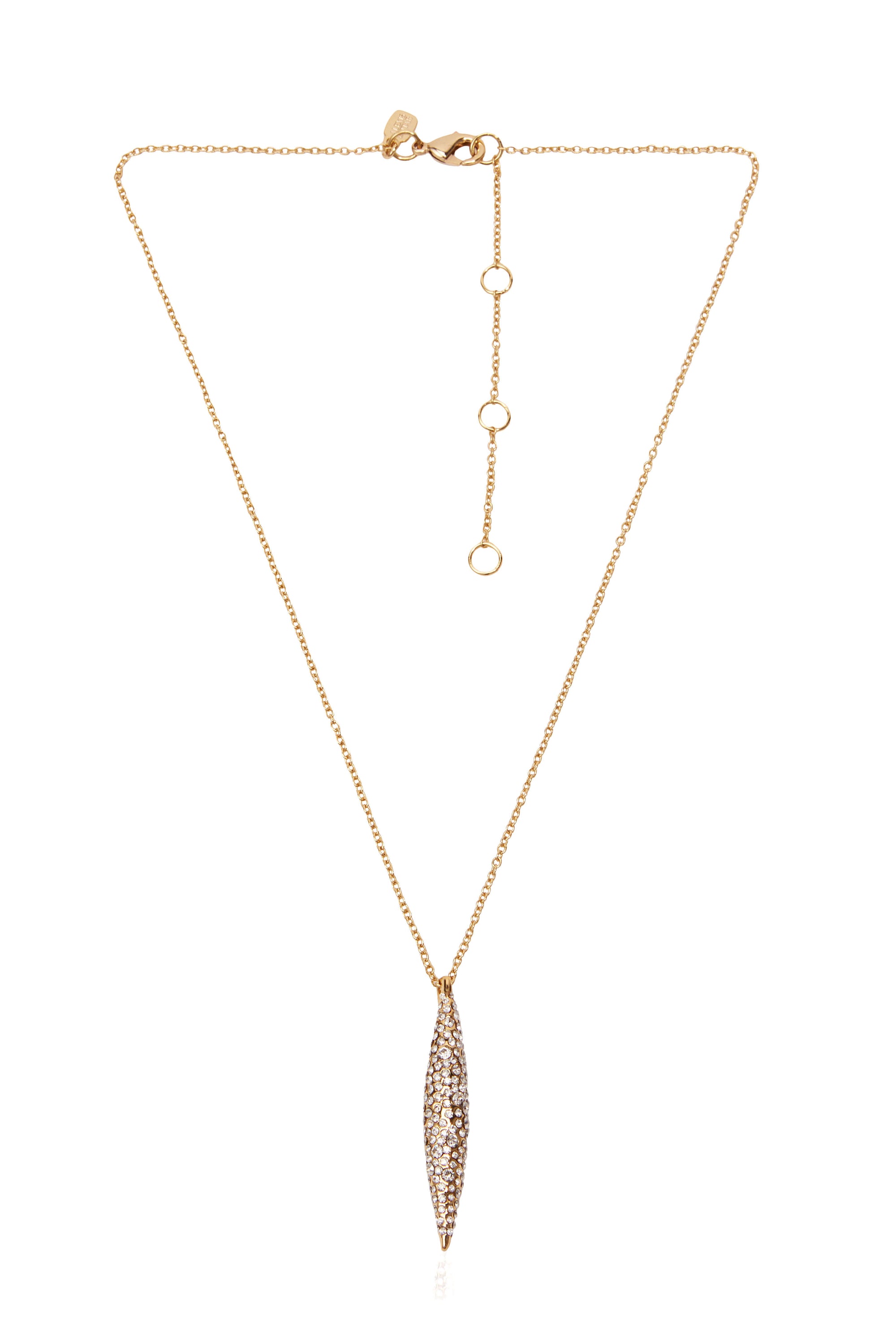 Tadashi Shoji x Alexis Bittar - Gold Crystal Encrusted Spear Necklace
