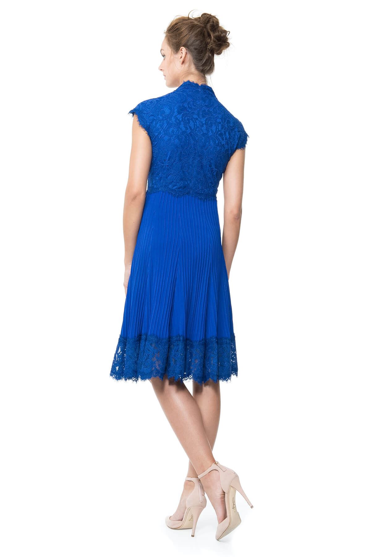 Pintuck Jersey and Lace Sheath