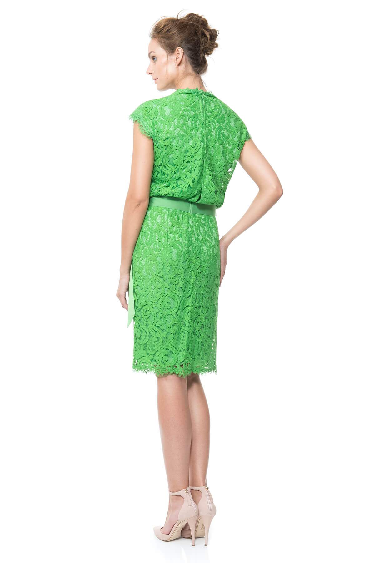 Lace Blouson Dress