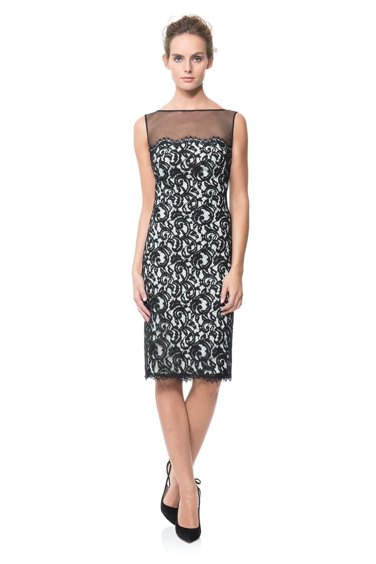 Mesh Illusion Lace Dress