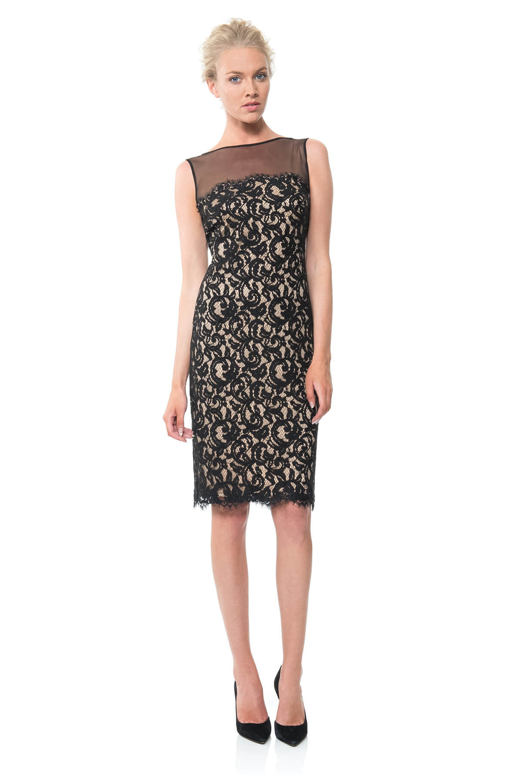 Mesh Illusion Lace Dress