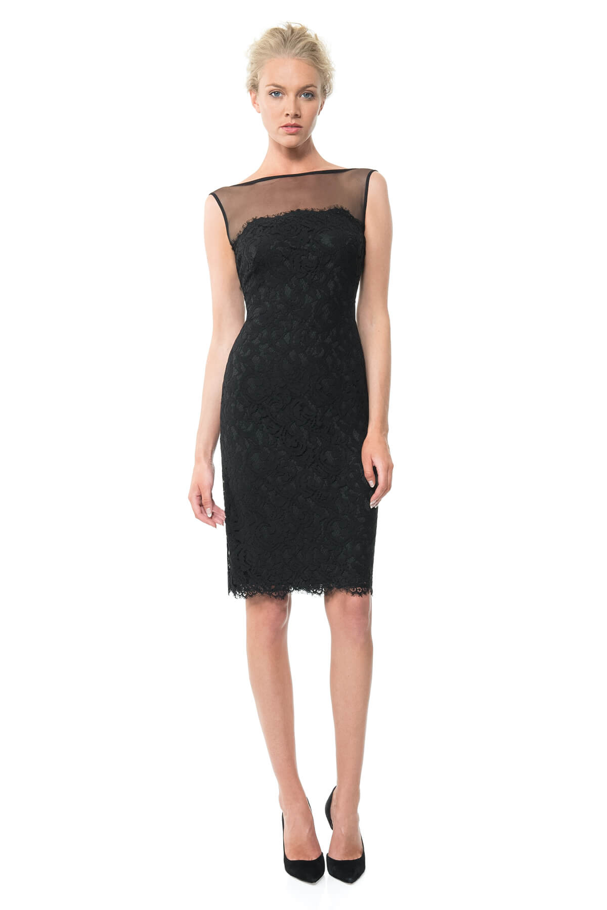 Mesh Illusion Lace Dress