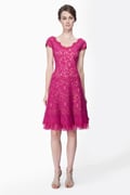 Lace Cap Sleeve Dress in Wild Orchid