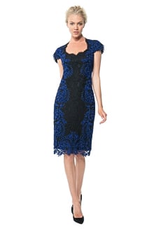 Contrast Lace Panel Dress