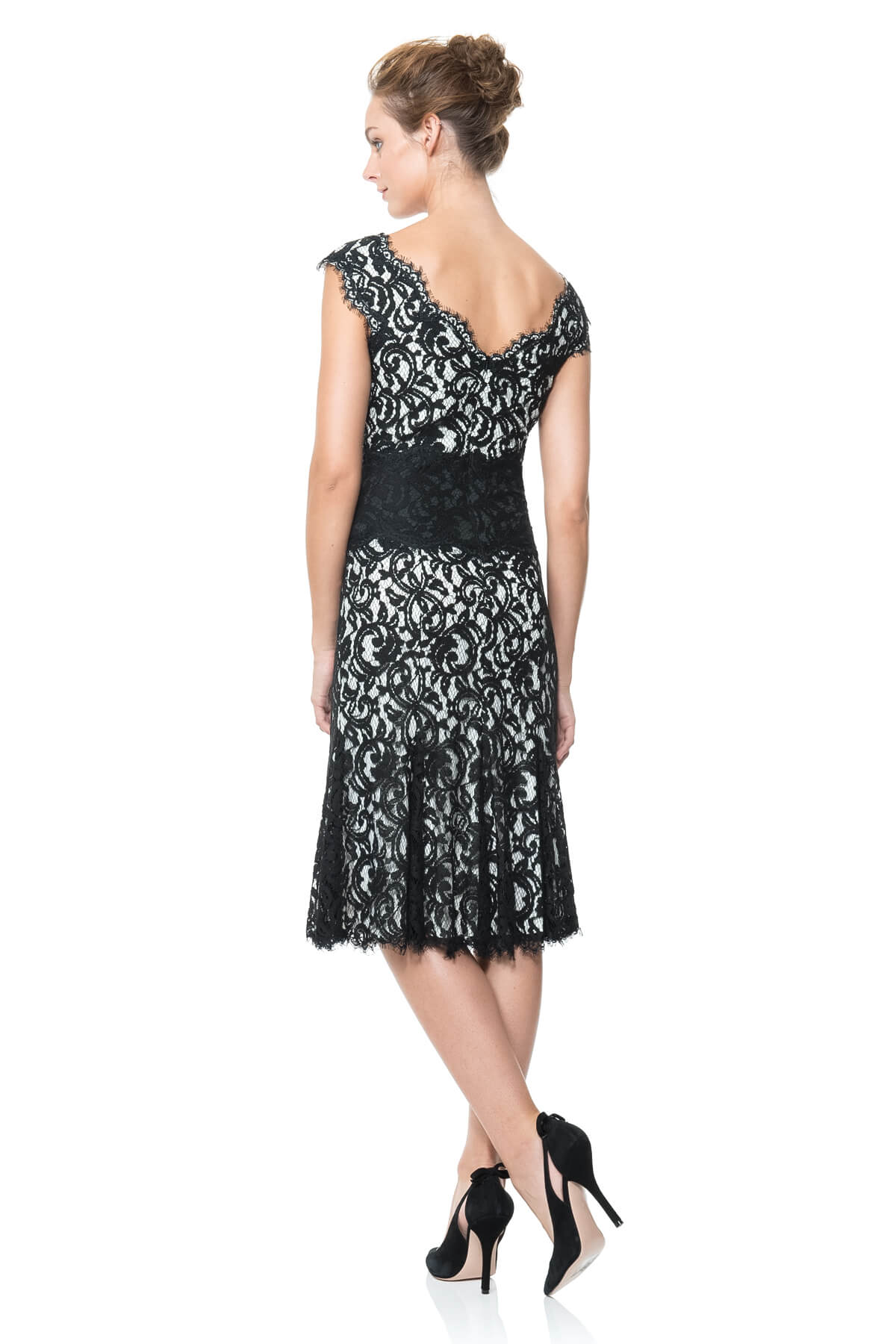 Contrast Lace Waist Dress
