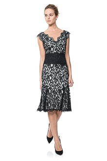 Contrast Lace Waist Dress