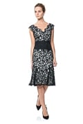 Contrast Lace Waist Dress