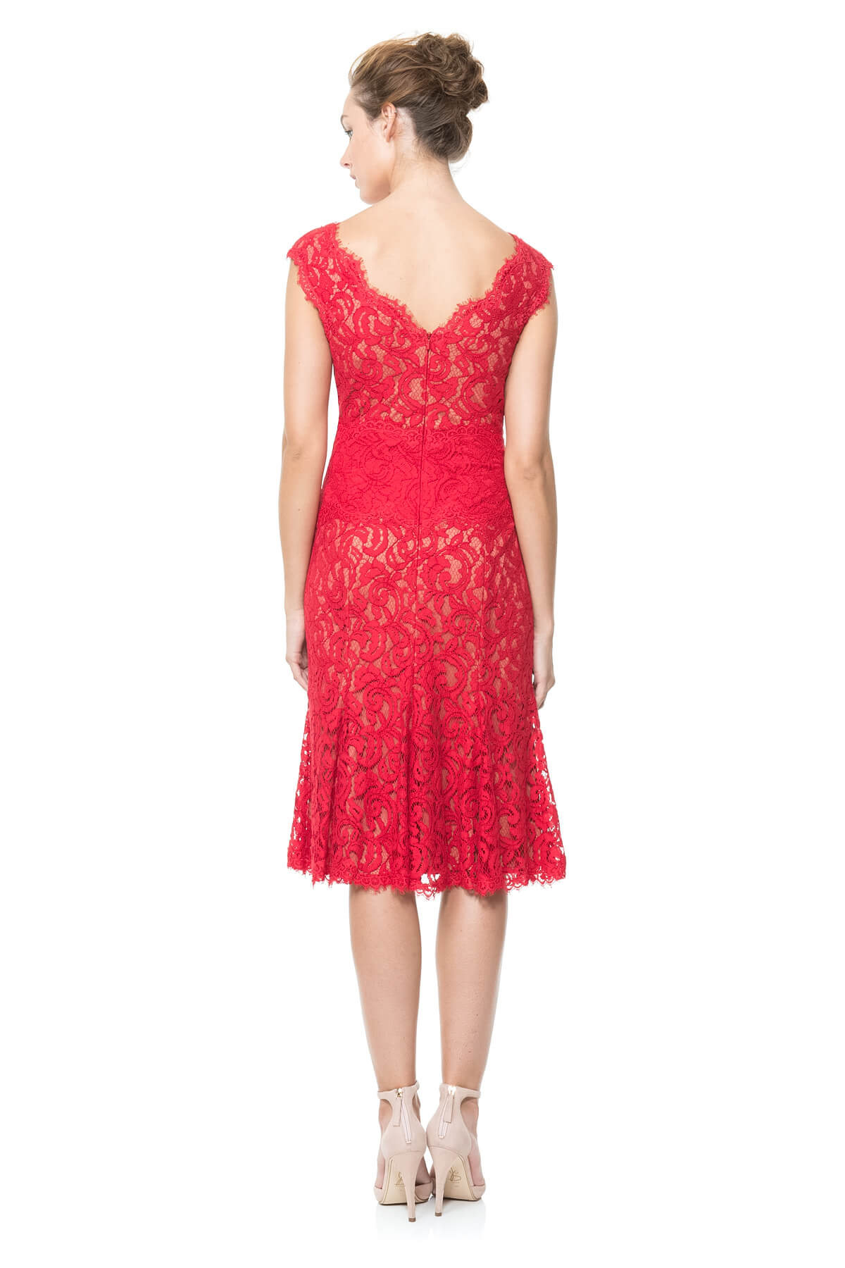 Contrast Lace Waist Dress