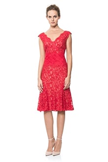 Contrast Lace Waist Dress