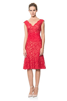 Contrast Lace Waist Dress