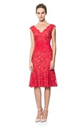 Contrast Lace Waist Dress