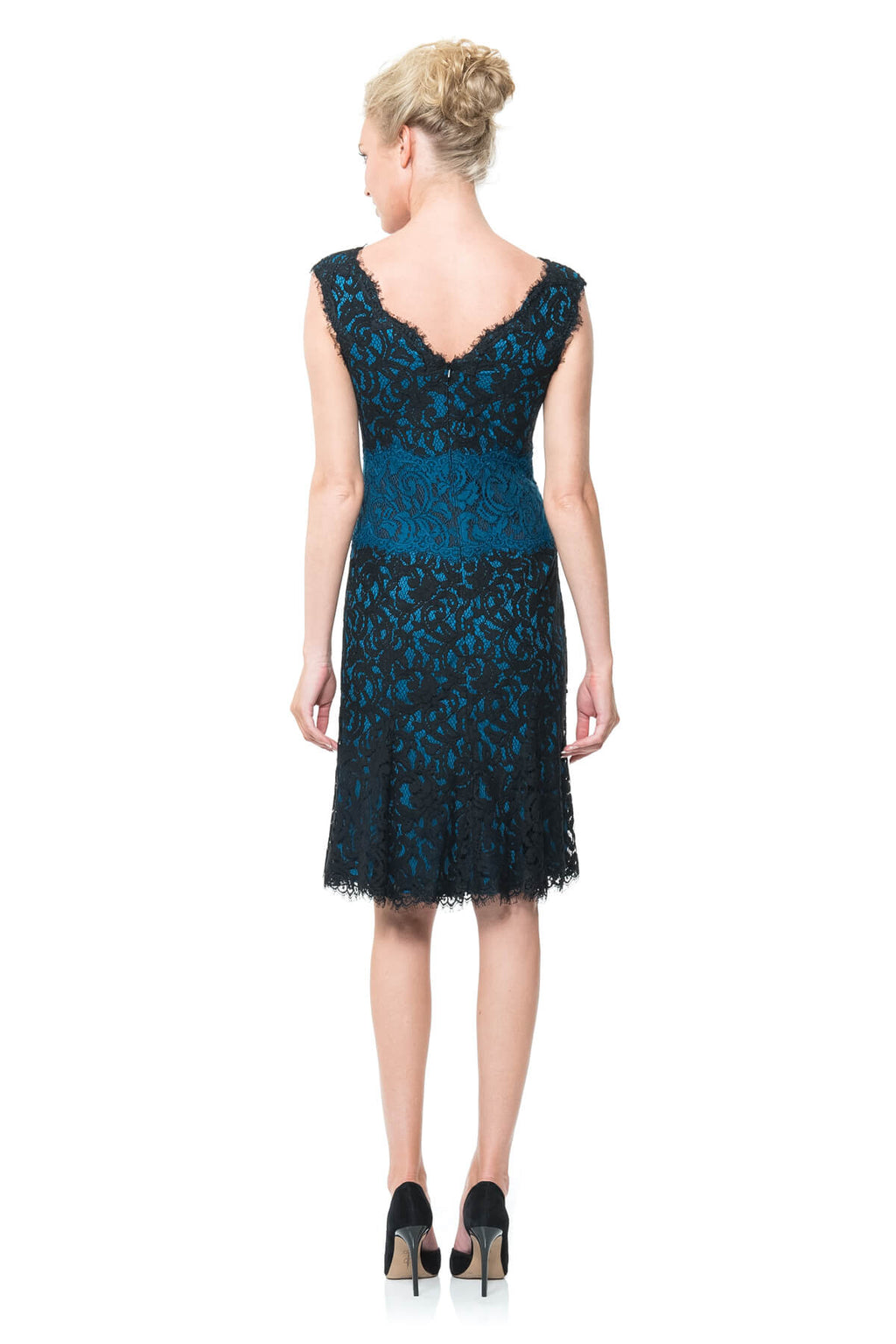 Contrast Lace Waist Dress