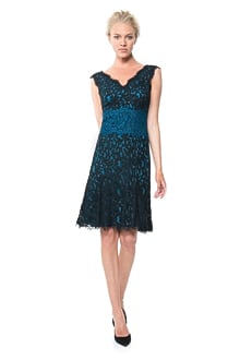 Contrast Lace Waist Dress