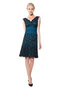 Contrast Lace Waist Dress
