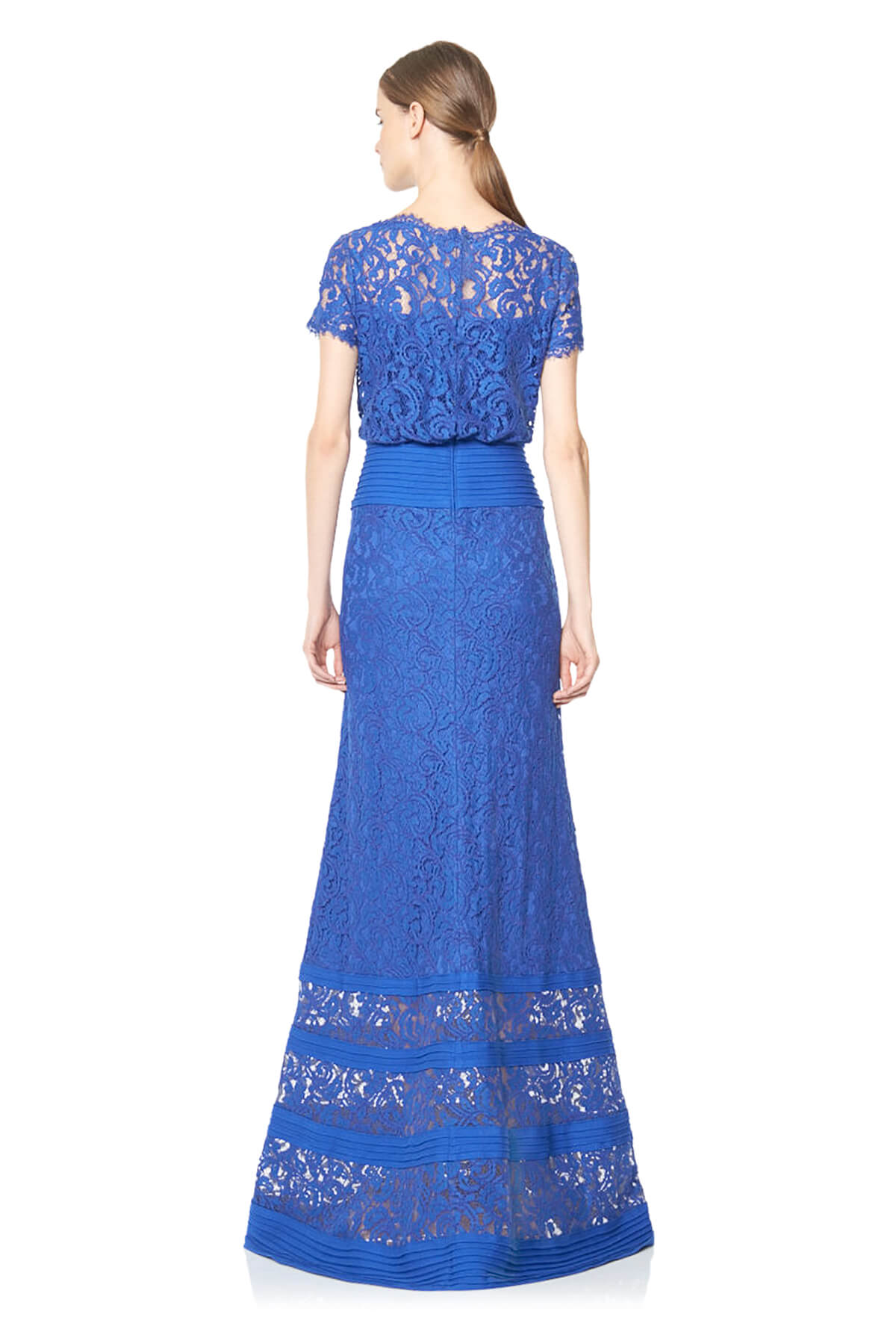 Tadashi Shoji - Blouson Waist Embroidered Lace Gown